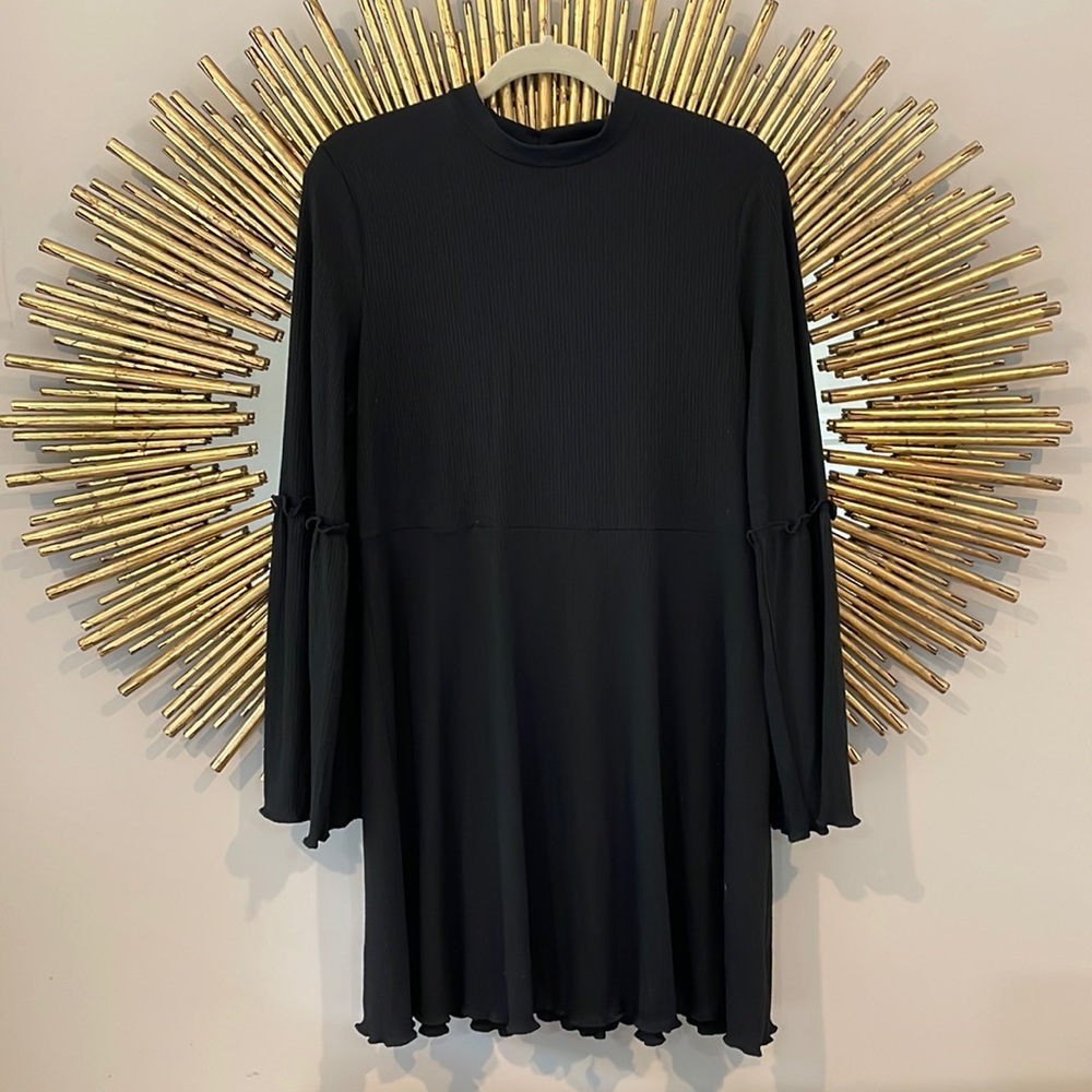 Love, Fire Black Long Sleeve Dress